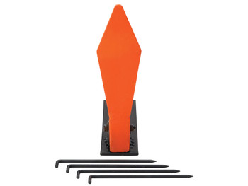 Champion Targets 44886 .22 Diamond Pop-Up Target Rimfire Rifles Orange Steel Diamond Standing Includes Ground Stakes