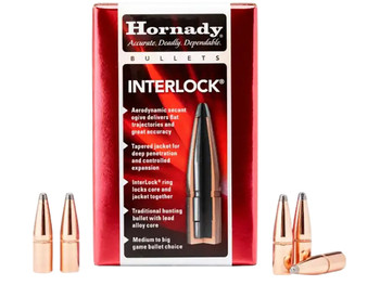 Hornady 3040 InterLock 30 Cal .308 165 gr Soft Point 100 Per Box/ 15 Case