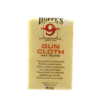 Hoppes 1217 Wax Treated Cleaning Cloth 11 x 14 Resealable Bag 10 Per Pack UPC: 026285510386 Hoppes 1217 Wax Treated Cleaning Cloth 11 x 14 Resealable Bag 10 Per Pack UPC: 026285510386