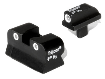 Trijicon 600145 Bright & Tough Night Sights Green/Tritium White Outline Front Sight-Green/Tritium White Outline Rear Sight Colt 1911 0.055 Tang