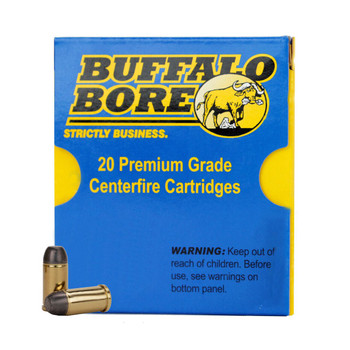 Buffalo Bore Ammunition 32A20 Personal Defense Strictly Business 45 Auto Rim P 255 gr Hard Cast Flat Nose 20 Per Box 12 UPC: 651815032016
