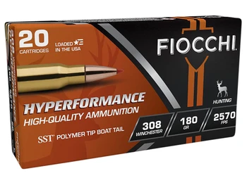 Fiocchi 308HSC Hyperformance 308Win 180gr Super Shock Tip 20 Per Box/10 Case