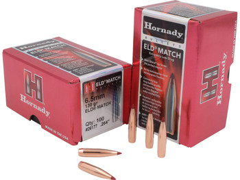 Hornady 26177 ELD Match 6.5mm .264 130 gr Extremely Low Drag Match 100 Per Box/ 15 Case
