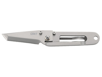 CRKT 5500 K.I.S.S. 2.25" Folding Tanto Plain Bead Blasted 3Cr13MoV SS Blade/Bead Blasted Stainless Steel Handle Includes Pocket Clip