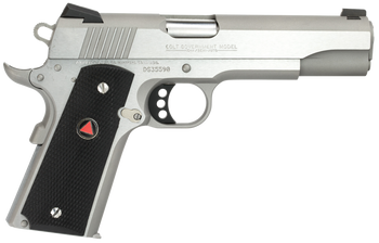 Colt Mfg O2020XE Delta Elite Government 10mm Auto 8+1 5" Steel Barrel, Stainless Steel Serrated Slide & Frame w/Beavertail, Black Polymer w/Delta Medallions Grips, Ambidextrous                        