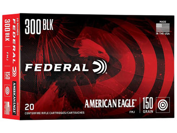 Federal AE300BLK1 American Eagle Rifle 300Blackout 150gr Full Metal Jacket Boat Tail 20 Per Box/25 Case