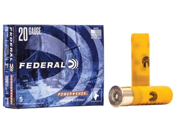 Federal F2072B Power-Shok Magnum 20Gauge 3" 18Pellets 1 1/4oz 2BuckShot 5 Per Box/50 Case