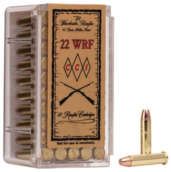 CCI 22 WRF High Velocity Rimfire Ammunition, 22 WRF, Jacketed Hollow Point, 45 Grain - 50 Cartridge Box ( 50 / 1 )