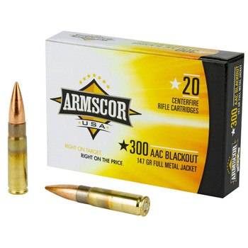 ARMSCOR 300BLK 147GR FMJ 20/200 UPC: 812285021089