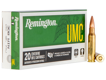 Remington Ammunition 23715 UMC 308Win 150gr Full Metal Jacket 20 Per Box/10 Case