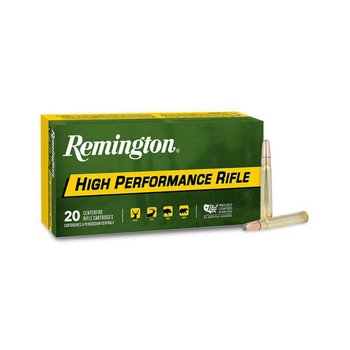 Remington High Performance Rifle Hyper Velocity Centerfire Ammunition, 375 H&H Mag, Jacketed Soft Point, 270 Grain - 20 Cartridge Box ( 20 / 1 )
