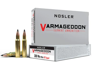 Nosler 40272 Varmageddon 308Win 110gr Flat Base Tipped 20 Per Box/10 Case