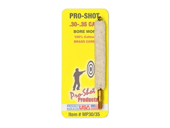 Pro-Shot MP3035 Bore Mop .30 - .35 Cal Rifle #8-32 Thread Cotton 1.75" Long