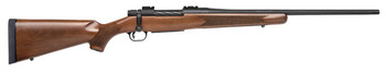 Mossberg 27882 Patriot  270 Win 51 22 Fluted Barrel wRecessed Match Crown Matte Blued Metal Finish SpiralFluted Bolt Walnut Stock Drop Box Magazine Adjustable LBA Trigger UPC: 015813278829