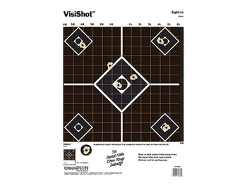 Champion Targets 45804 VisiShot 5-Diamond Paper Hanging Pistol/Rifle 13" x 18" Black/White 10 Pack