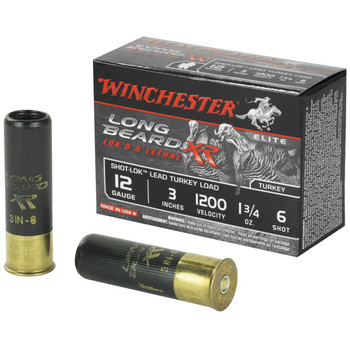 Winchester Long Beard XR 12 Gauge Shotshell Ammunition, 3 Inch, 1200 FPS, 1 1/8 Ounce, #6 Shot - 10 Cartridge Box ( 10 / 1 )