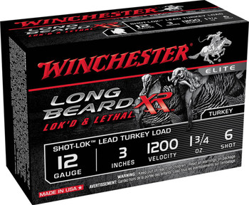 Winchester Long Beard XR 12 Gauge Shotshell Ammunition, 3 Inch, 1200 FPS, 1 1/8 Ounce, #6 Shot - 10 Cartridge Box ( 10 / 1 )