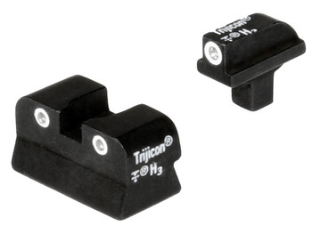 Trijicon 600138 Bright & Tough Night Sights Green/Tritium White Outline Front Sight-Green/Tritium White Outline Rear Sight Colt 1911 0.125 Tang