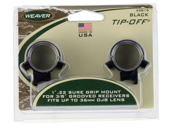 Weaver Mounts 49819 .22 Tip-Off Rings Black 1