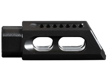 Yankee Hill 26MBA Slant Muzzle Brake Black Steel with 1/2"-28 tpi Threads & 2.50" OAL for 5.56x45mm NATO AR-Platform