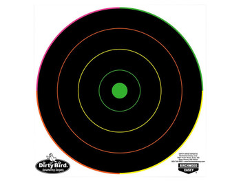 Birchwood Casey 35820 Dirty Bird 8" Bullseye Tagboard Hanging Pistol/Rifle Black/Green 20 Per Pkg