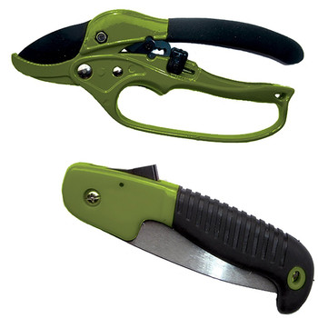 HME HCP2 Hunters Combo Pack 7 Folding Saw Polymer Black with Shears UPC: 830636001139
