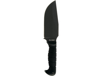 Ka-Bar 1278 Warthog Heavy Duty 6.75" Fixed Clip Point Plain Black SK-5 High Carbon Blade TPR Black Handle