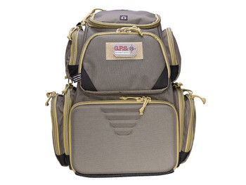 GPS Bags 1611SC Sporting Clays Backpack Olive w/Visual ID Storage System, Lockable Zippers, Storage Pockets, Pull-Out Rain Cover