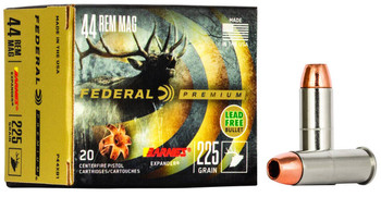 Federal Barnes Expander High Velocity Centerfire Ammunition, 44 Rem Mag, Barnes Expander BRX, 225 Grain - 20 Cartridge Box ( 20 / 1 )
