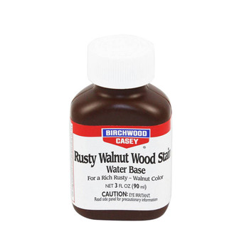 Birchwood Casey 24323 Rusty Walnut Wood Stain WaterBased 3 oz. Bottle UPC: 029057243239
