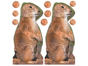 Birchwood Casey 34786 Shoot-N-C Reactive Target Self-Adhesive Paper Brown 8" Prairie Chuck 12 Pack