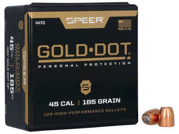 Speer 4470 Gold Dot Personal Protection 45Cal 185gr Hollow Point 100 Per Box/5 Case