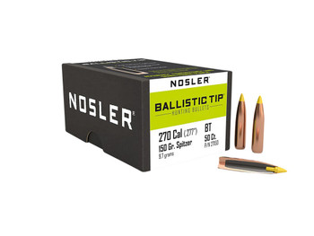 Nosler 27150 Ballistic Tip 270Caliber 150gr Spitzer 50/Box