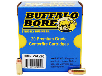 Buffalo Bore Ammunition 24E20 Personal Defense Strictly Business 9mmLuger +P 124gr Jacket Hollow Point 20 Per Box/12 Case