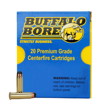 Buffalo Bore Ammunition 4E20 Low Recoil Strictly Business 44 Rem Mag 255 gr Hard Cast 20 Per Box 12 UPC: 651815004259