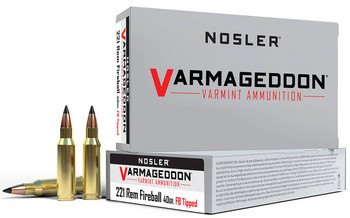Nosler Varmageddon Hyper Velocity Centerfire Ammunition, 17 Remington, Flat Base Tipped, 20 Grain - 20 Cartridge Box ( 20 / 1 )