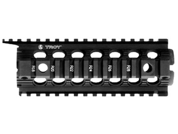 Troy Ind SRAIDIDD7BT00 Battle Rail Drop-In Enhanced 7" 6005A-T6 Aluminum Black Anodized for M16, M4