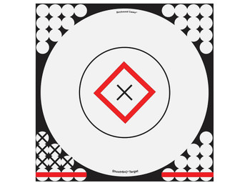 Birchwood Casey 34195 Shoot-N-C Reactive Target Self-Adhesive Paper Black/Red/White 17.25" Bullseye 5 Pack