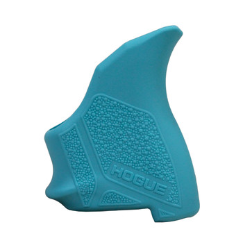 Hogue 18124 HandAll Beavertail Grip Sleeve made of Rubber with Textured Aqua Blue Finish for Ruger LCP II UPC: 743108181249