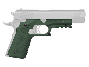 Recover Tactical CC3H03 Grip & Rail System OD Green Polymer Picatinny for Standard Frame 1911