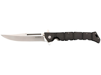 Cold Steel CS20NQX Luzon Large 6" Folding Plain 8Cr13MoV SS Blade/Black GFN Handle Features Safety Switch Includes Pocket Clip