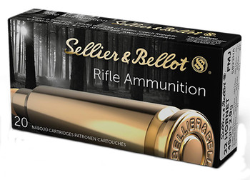 Sellier & Bellot Rifle Hyper Velocity Centerfire Ammunition, 22 Hornet, Full Metal Jacket, 45 Grain - 20 Cartridge Box ( 20 / 1 )
