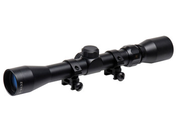 TruGlo TG-853932B Trushot Black Anodized 3-9x32mm 1" Tube Duplex Reticle w/Rings 3/8" Dovetail