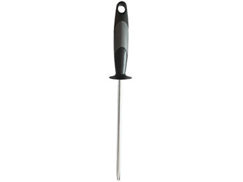 AccuSharp 034C Sharpening Steel 9" Diamond Steel Black Overmolded Rubber Handle Steel