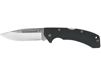 AccuSharp 711C Lockback 3" Folding Clip Point Plain Stainless Steel Blade/Black FRN Handle Includes Allen Wrench