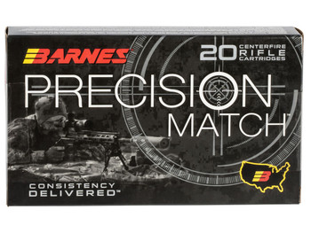 Barnes Bullets 30740 Precision Match 300Win Mag 220gr Open Tip Match Boat Tail 20 Per Box/10 Case