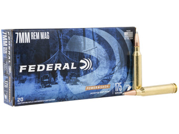 Federal 7RB Power-Shok 7mmRemMag 175gr Jacketed Soft Point 20 Per Box/10 Case