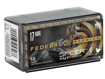 Federal P770 Premium Varmint & Predator 17HMR 17gr Speer TNT Jacketed Hollow Point 50 Per Box/60 Case