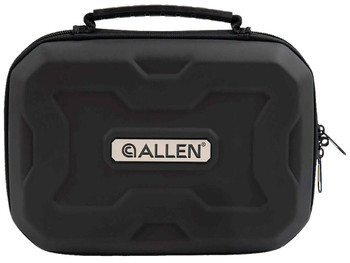 Allen 829 EXO Handgun Case Black Polymer, Molded Carry Handle, Egg Crate Foam & Lockable Zippers 9" x 6.25" Interior Dimensions