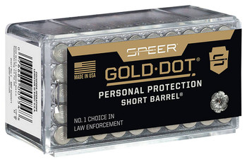 Speer Gold Dot Personal Protection Short Barrel Subsonic Rimfire Ammunition, 22 WMR, Copper Plated Hollow Point, 40 Grain - 50 Cartridge Box ( 50 / 1 )